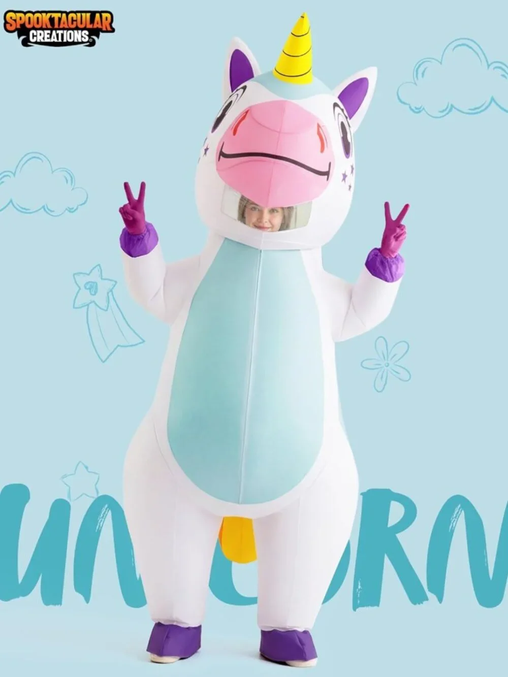 Full Body Inflatable Unicorn Costume for Adults - Fun Halloween Cosplay Outfit